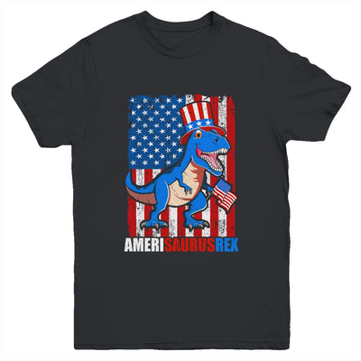 Dinosaur 4th of July Kids Boys Men Amerisaurus T Rex Funny Youth Shirt | siriusteestore