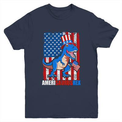 Dinosaur 4th of July Kids Boys Men Amerisaurus T Rex Funny Youth Shirt | siriusteestore