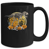 Dinosaur T Rex Skeleton Pumpkin With Moon Halloween Costume Mug | siriusteestore