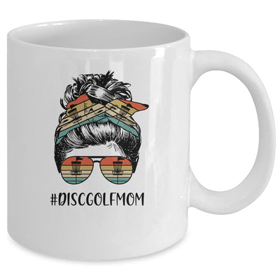 Disc Golf Mom Life Messy Bun Hair Glasses Mothers Day Mug | siriusteestore