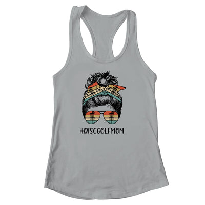 Disc Golf Mom Life Messy Bun Hair Glasses Mothers Day Shirt & Tank Top | siriusteestore