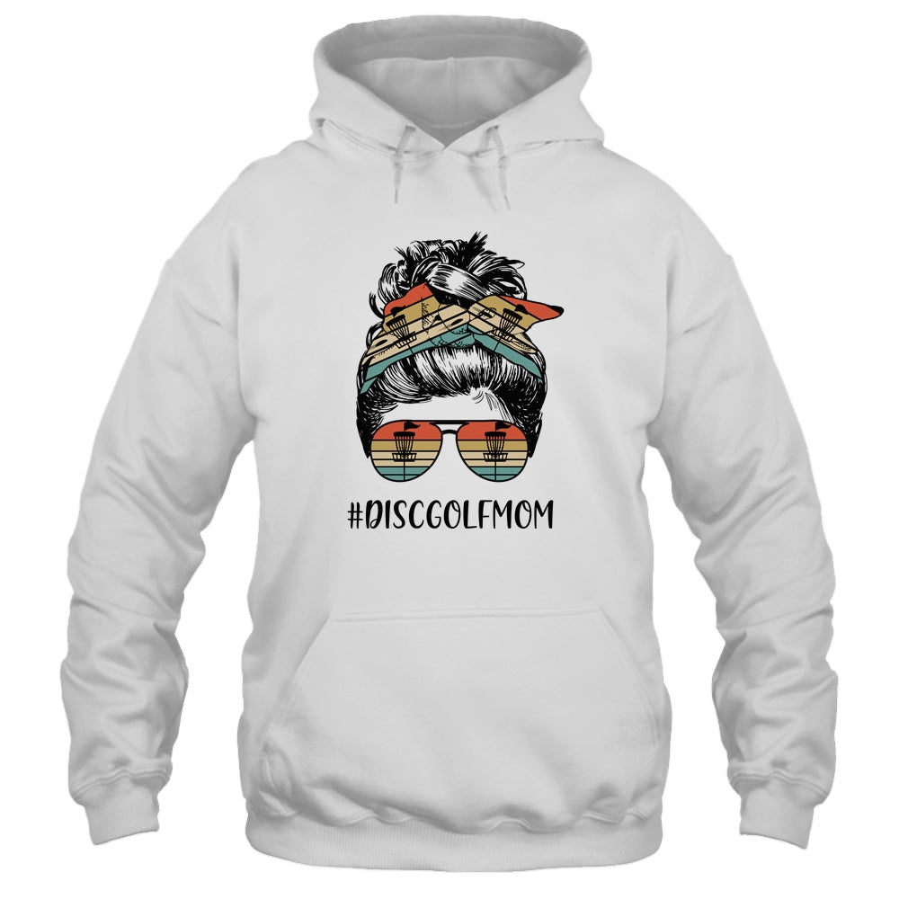 Disc Golf Mom Life Messy Bun Hair Glasses Mothers Day Shirt & Tank Top | siriusteestore