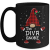Diva Gnome Buffalo Plaid Matching Christmas Pajama Gift Mug | siriusteestore