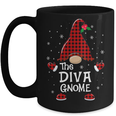 Diva Gnome Buffalo Plaid Matching Christmas Pajama Gift Mug | siriusteestore