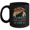 Do Not Pet The Fluffy Cows Bison Retro Vintage Mug | siriusteestore
