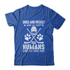 Dog And Hockey Makes Me Happy Ice Hockey Player Shirt & Tank Top | siriusteestore