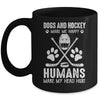 Dog And Hockey Makes Me Happy Ice Hockey Player Mug | siriusteestore