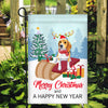 Dog Beagle Christmas Flag Merry Christmas and Happy New Year Welcome Gift for Dog Lovers | siriusteestore