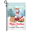 Dog Bull Terrier Christmas Flag Merry Christmas and Happy New Year Welcome Gift for Dog Lovers | siriusteestore