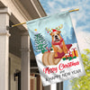 Dog Bulldog Christmas Flag Merry Christmas and Happy New Year Welcome Gift for Dog Lovers | siriusteestore