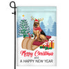 Dog German Shepherd Christmas Flag Merry Christmas and Happy New Year Welcome Gift for Dog Lovers | siriusteestore