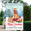 Dog Golden Retriever Christmas Flag Merry Christmas and Happy New Year Welcome Gift for Dog Lovers | siriusteestore