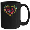 Dog Mom Dad Puppy Love Dogs Paw Print Heart Tie Dye Design Mug | siriusteestore