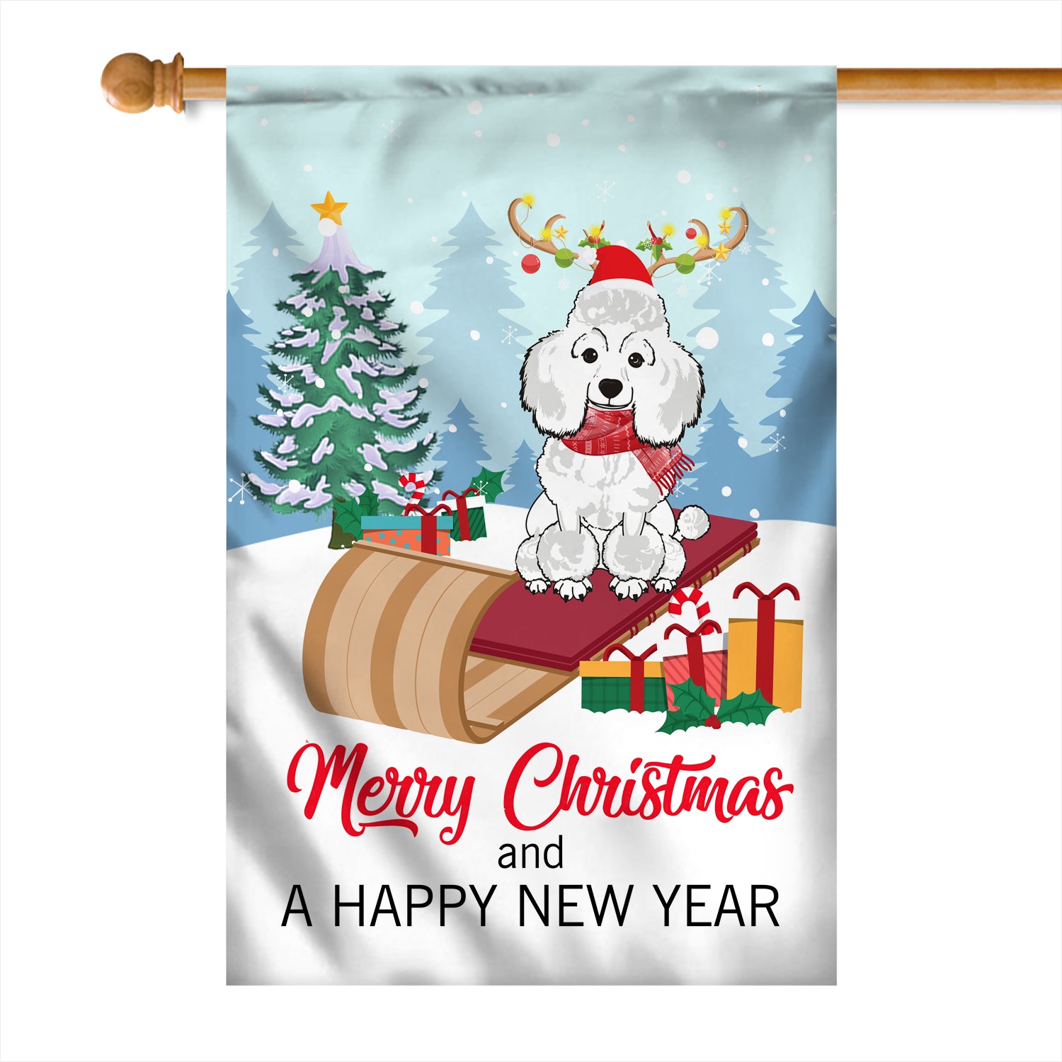 Happy new year poodle sales