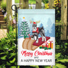 Dog Schnauzer Christmas Flag Merry Christmas and Happy New Year Welcome Gift for Dog Lovers | siriusteestore