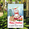 Dog Shih Tzu Christmas Flag Merry Christmas and Happy New Year Welcome Gift for Dog Lovers | siriusteestore
