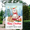 Dog Shih Tzu Christmas Flag Merry Christmas and Happy New Year Welcome Gift for Dog Lovers | siriusteestore