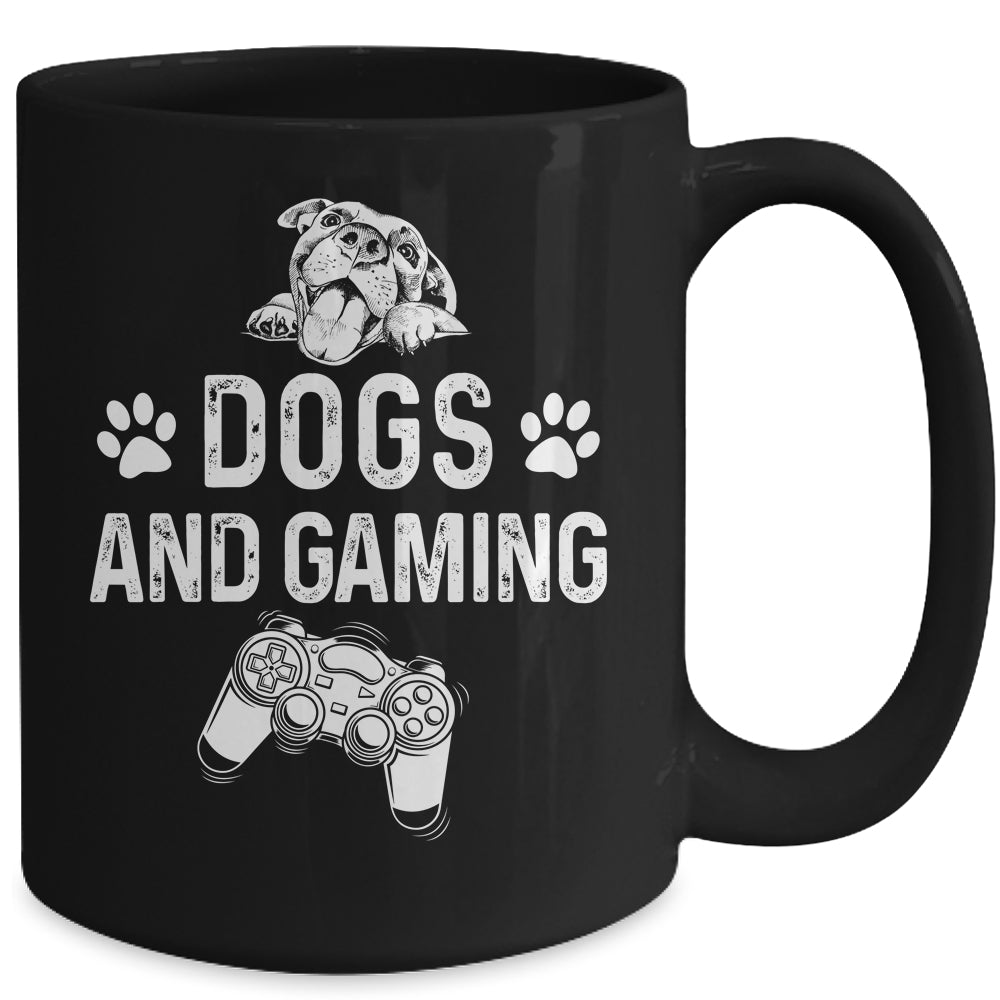 Dogs And Gaming Funny For Gamer Dog Lover Dog Mom Dad Mug | siriusteestore