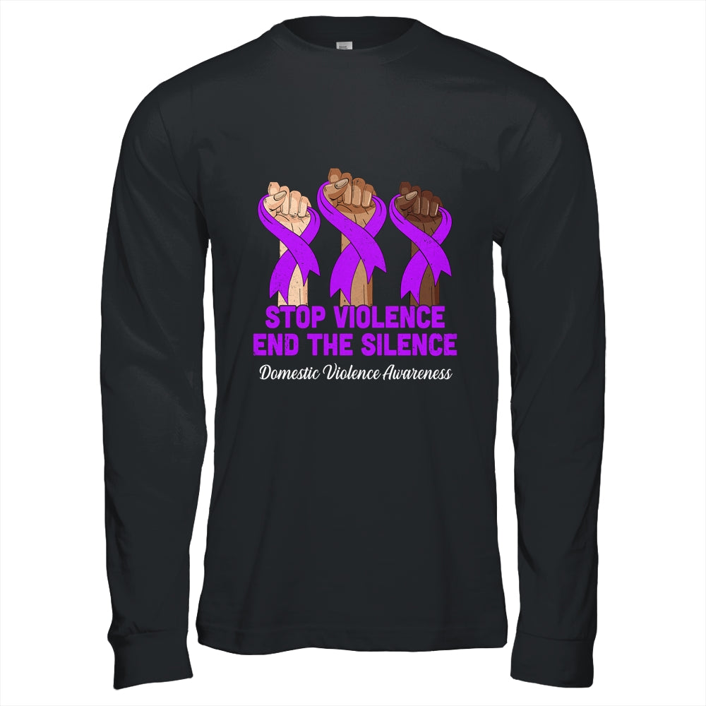 Domestic Violence Awareness Stop Violence End Silence Hand Shirt & Hoodie | siriusteestore