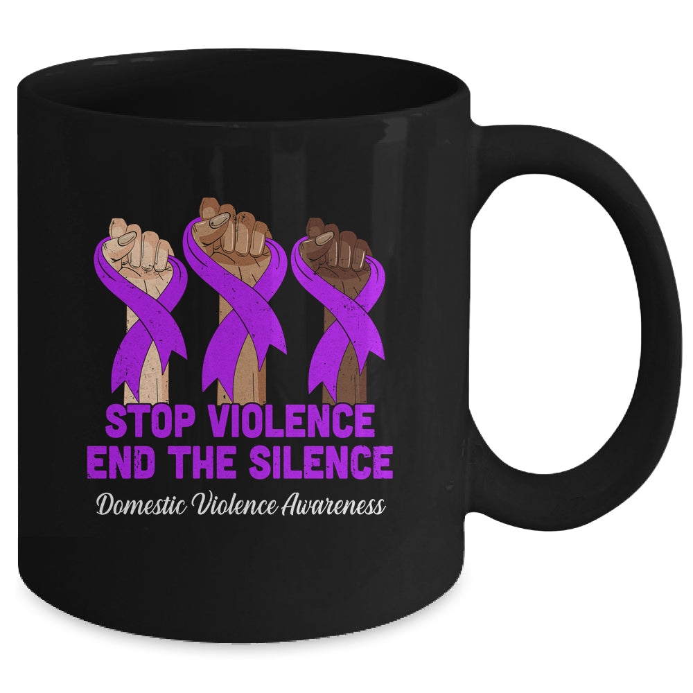 Domestic Violence Awareness Stop Violence End Silence Hand Mug | siriusteestore