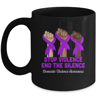 Domestic Violence Awareness Stop Violence End Silence Hand Mug | siriusteestore