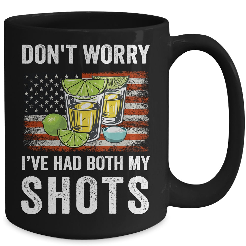 Don't Worry I've Had Both My Shots Funny Two Shots Tequila Mug | siriusteestore