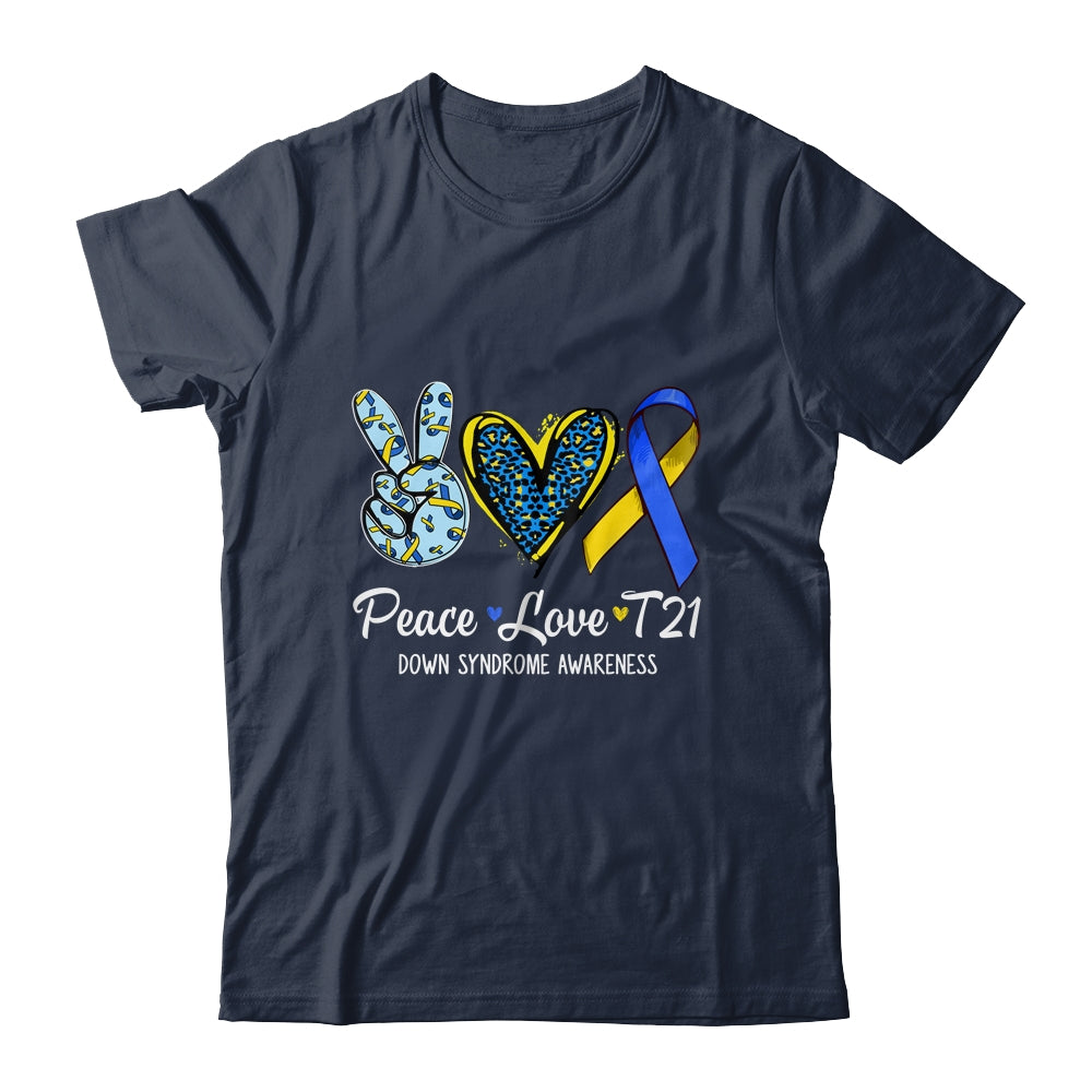 Down Syndrome Awareness Peace Love T21 WDSD Women Girls Shirt & Hoodie | siriusteestore