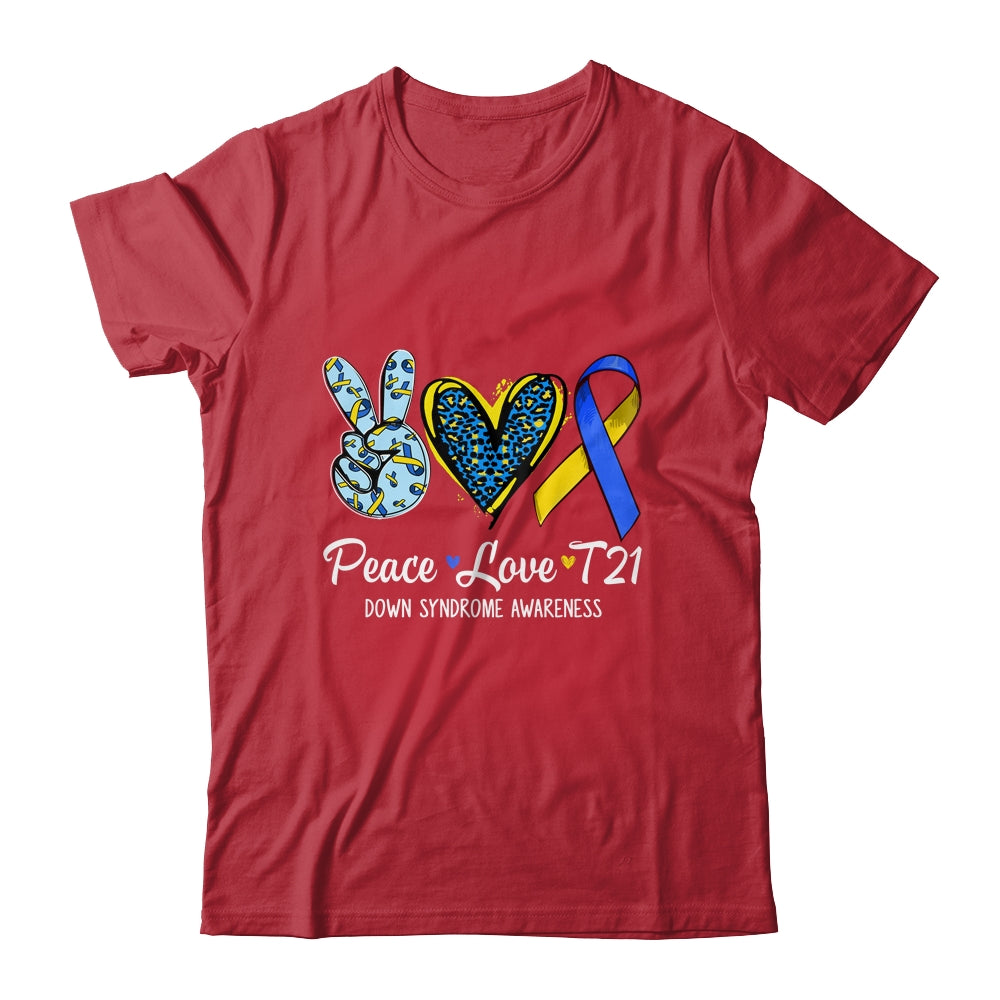 Down Syndrome Awareness Peace Love T21 WDSD Women Girls Shirt & Hoodie | siriusteestore