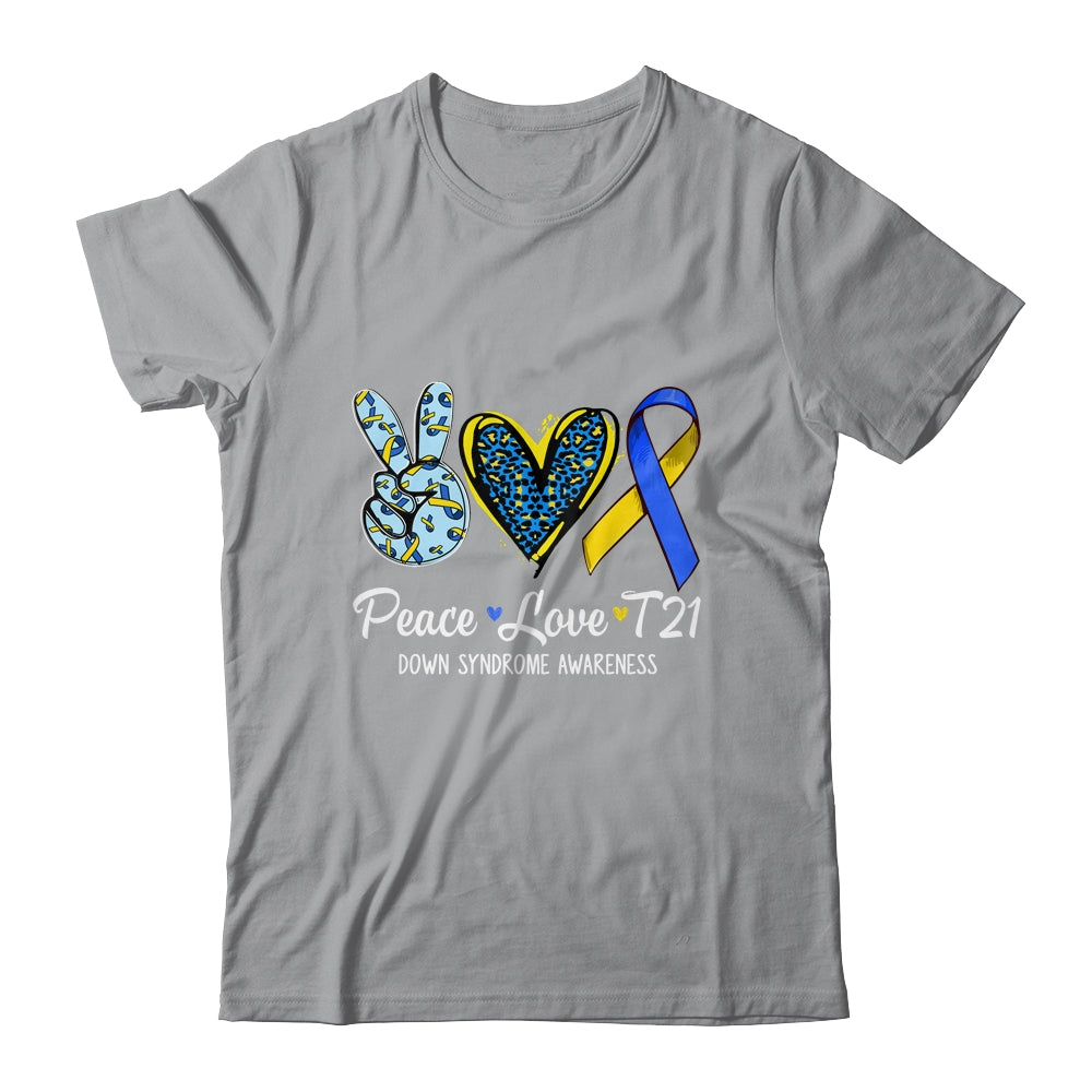 Down Syndrome Awareness Peace Love T21 WDSD Women Girls Shirt & Hoodie | siriusteestore