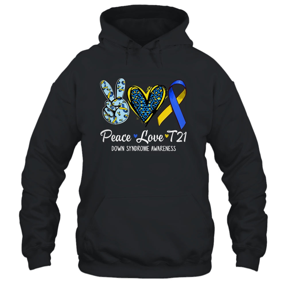 Down Syndrome Awareness Peace Love T21 WDSD Women Girls Shirt & Hoodie | siriusteestore