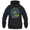 Down Syndrome Awareness Rainbow Yellow Blue Ribbon Shirt & Hoodie | siriusteestore