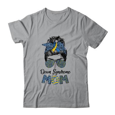 Down Syndrome Mom Awareness Mom Messy Bun Hair Shirt & Hoodie | siriusteestore