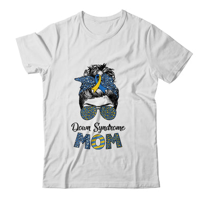 Down Syndrome Mom Awareness Mom Messy Bun Hair Shirt & Hoodie | siriusteestore