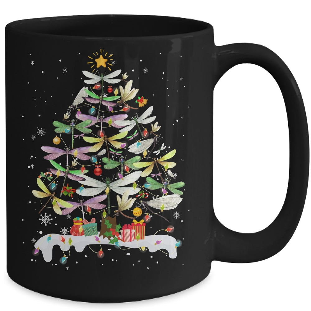 Dragonfly Bird Xmas Christmas Tree Lights Swarm Nymph Mug | siriusteestore
