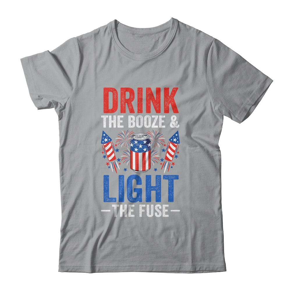 Drink the Booze and Light the Fuse 4th July Beer Fireworks Shirt & Tank Top | siriusteestore