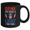 Drink the Booze and Light the Fuse 4th July Beer Fireworks Mug | siriusteestore