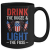 Drink the Booze and Light the Fuse 4th July Beer Fireworks Mug | siriusteestore