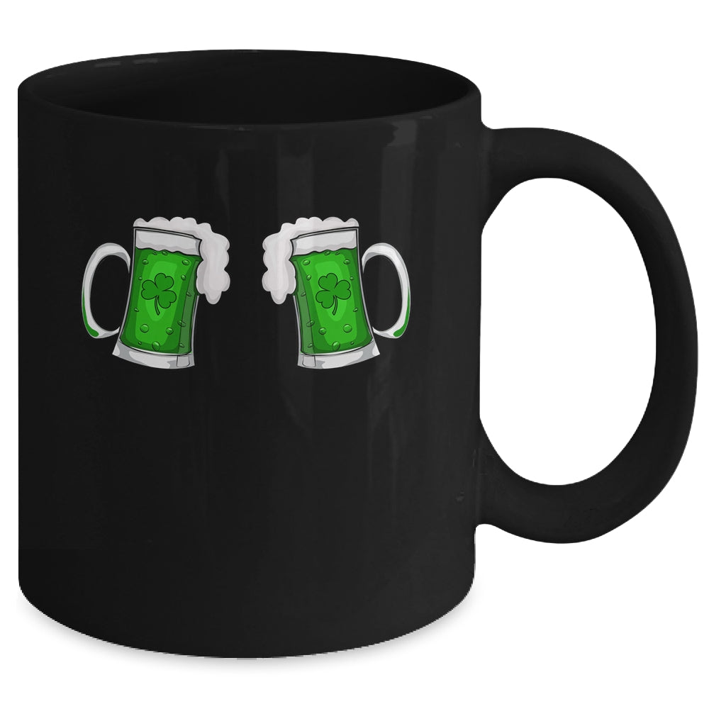 Drinking Green Beer Boobs Shamrock Irish Patricks Day Women Mug | siriusteestore