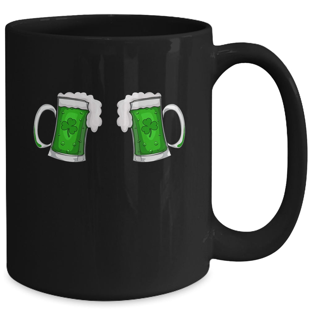 Drinking Green Beer Boobs Shamrock Irish Patricks Day Women Mug | siriusteestore