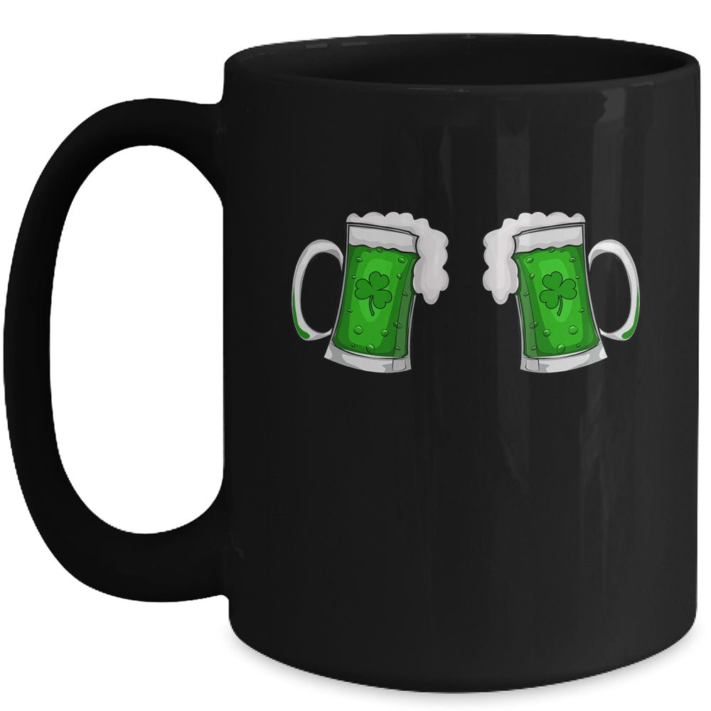 Drinking Green Beer Boobs Shamrock Irish Patricks Day Women Mug | siriusteestore