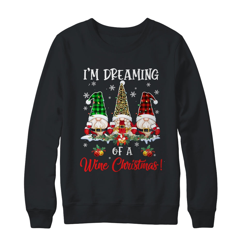 Drinking I'm Dreaming Of A Wine Christmas Gnome Xmas Shirt & Sweatshirt | siriusteestore
