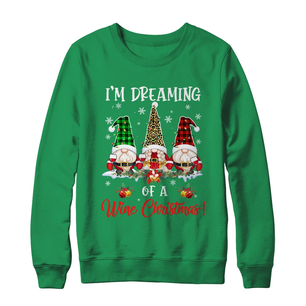 Drinking I'm Dreaming Of A Wine Christmas Gnome Xmas Shirt & Sweatshirt | siriusteestore