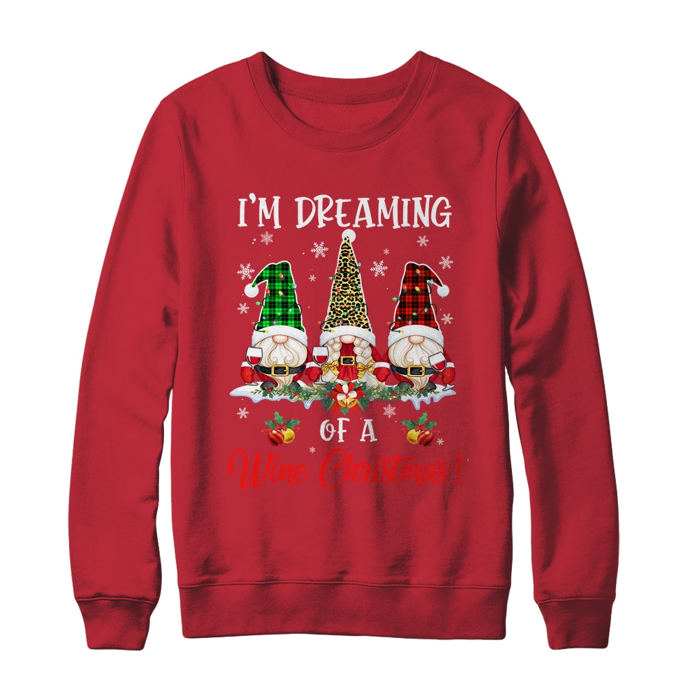 Drinking I'm Dreaming Of A Wine Christmas Gnome Xmas Shirt & Sweatshirt | siriusteestore