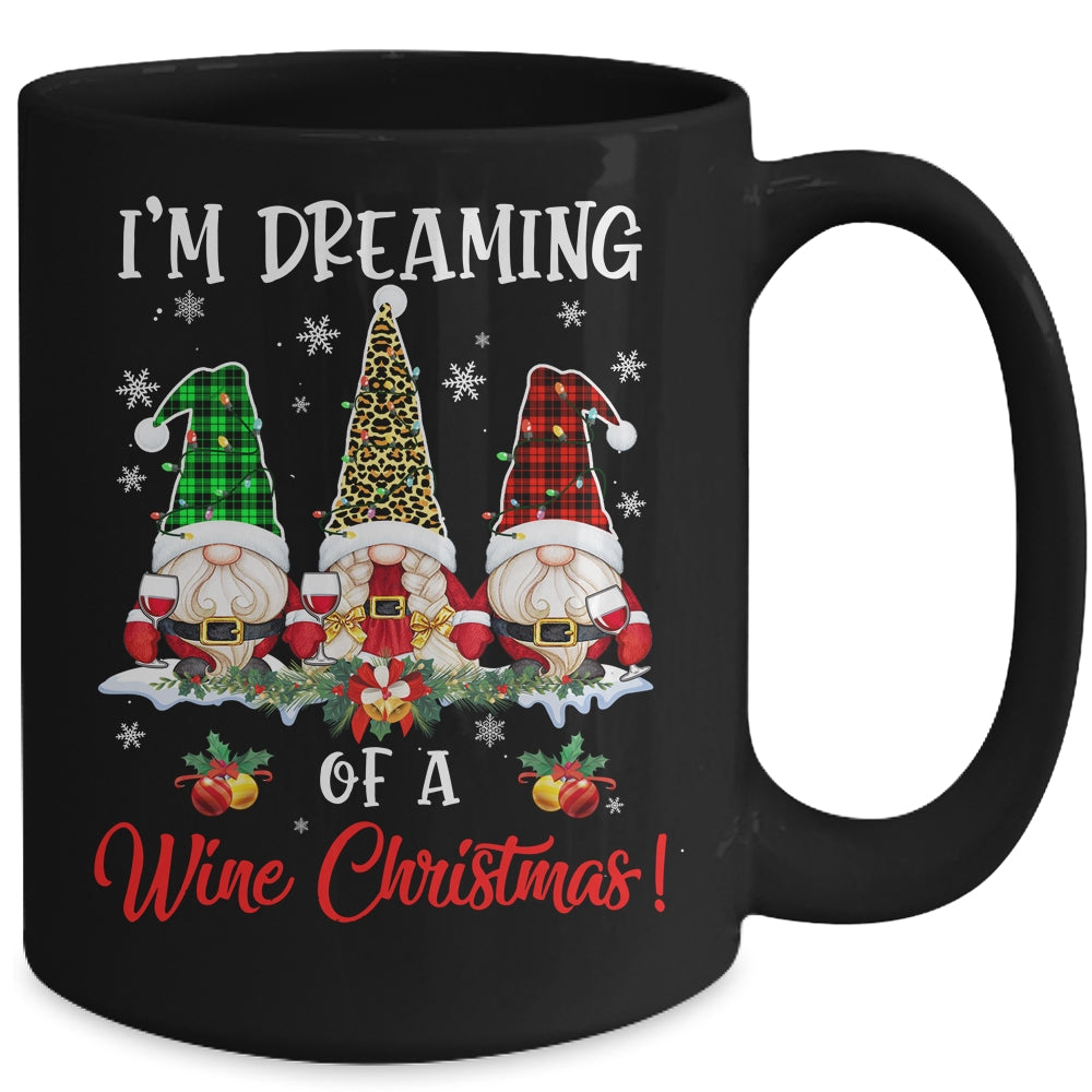 Drinking I'm Dreaming Of A Wine Christmas Gnome Xmas Mug | siriusteestore