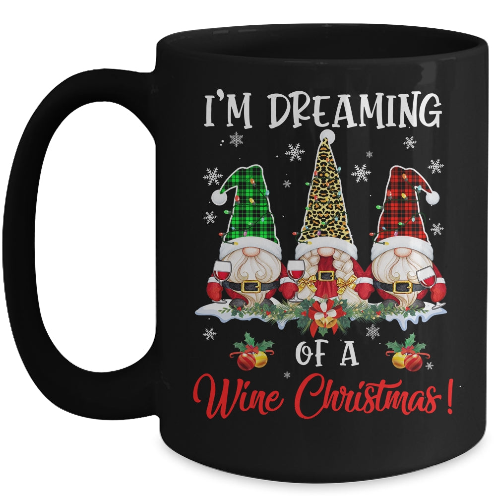 Drinking I'm Dreaming Of A Wine Christmas Gnome Xmas Mug | siriusteestore