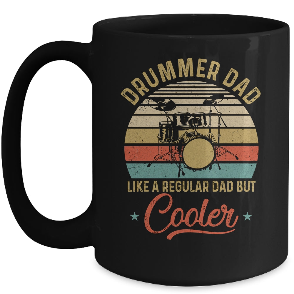 Drummer Dad Like A Regular Funny Fathers Day Vintage Mug | siriusteestore