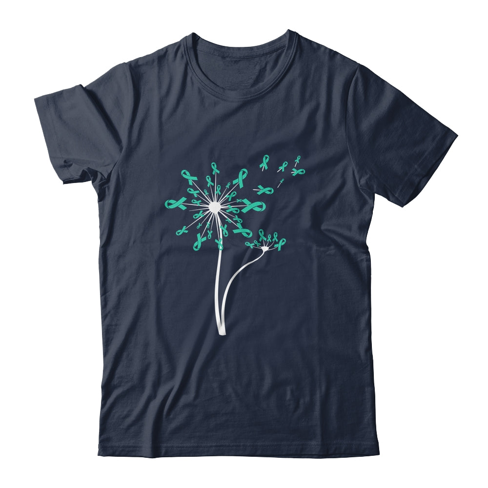Dysautonomia Awareness Dandelion Turquoise Ribbon Shirt & Tank Top | siriusteestore