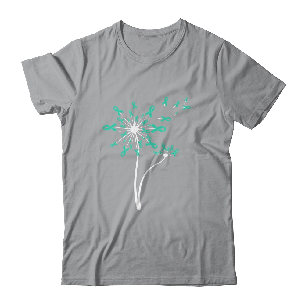 Dysautonomia Awareness Dandelion Turquoise Ribbon Shirt & Tank Top | siriusteestore