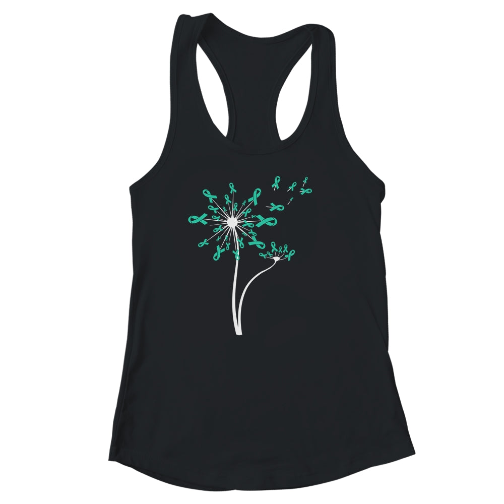 Dysautonomia Awareness Dandelion Turquoise Ribbon Shirt & Tank Top | siriusteestore
