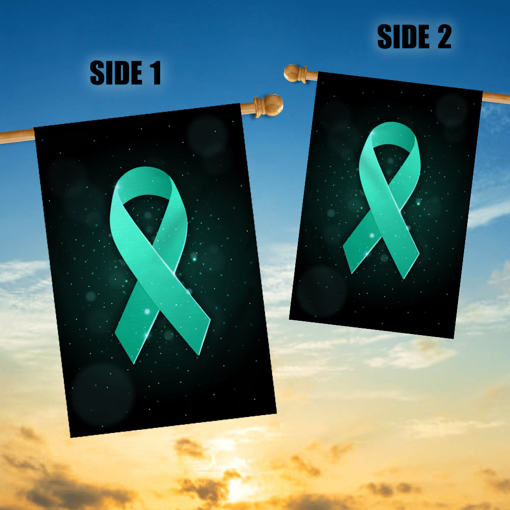 Dysautonomia Awareness Flag Turquoise Ribbon | siriusteestore